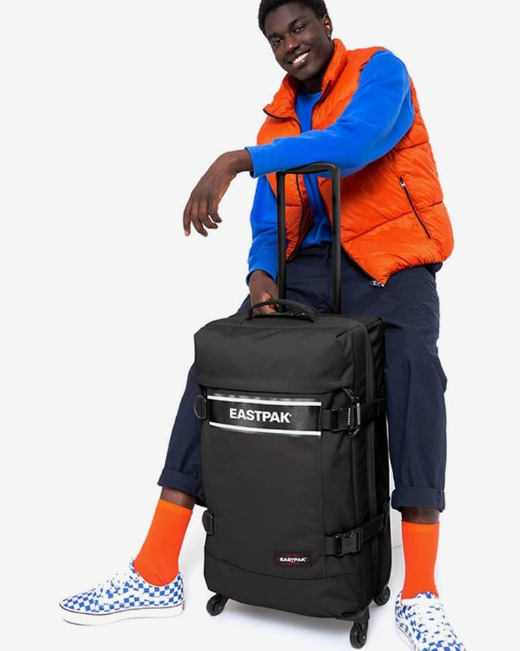 Trolley Eastpak Trans4 M 68L negro blanco logo - #1