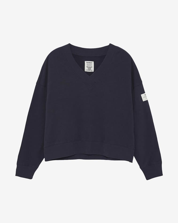 Sudadera Ecoalf Stuttgart azul oscuro mujer - #1