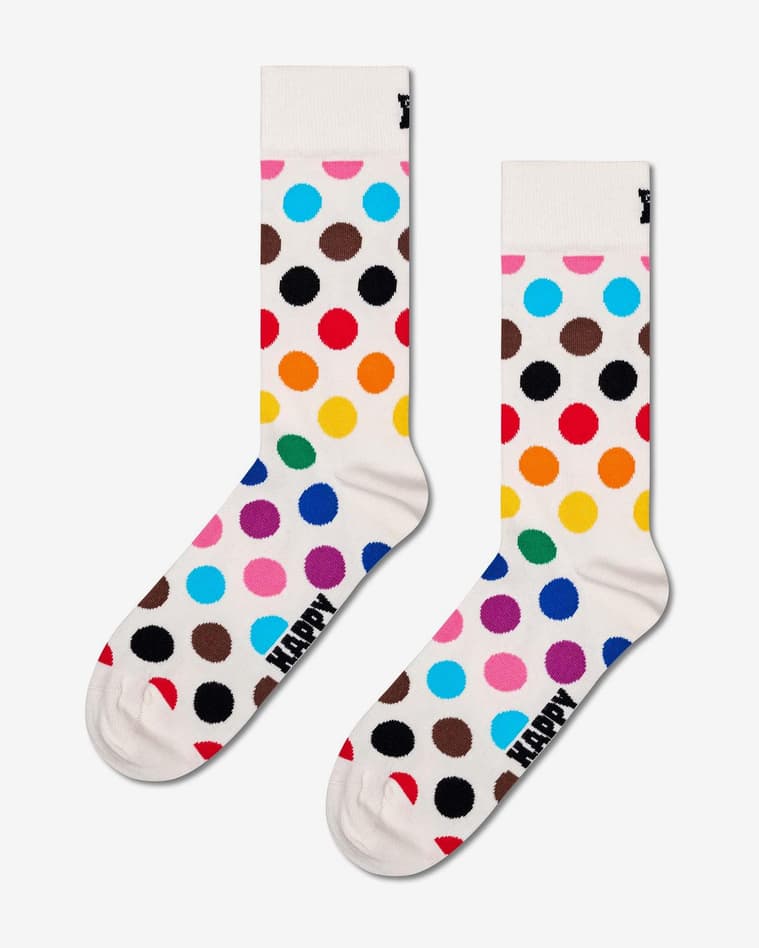 Calcetines Happy Socks Pride Dots blanco azul amarillo - #1