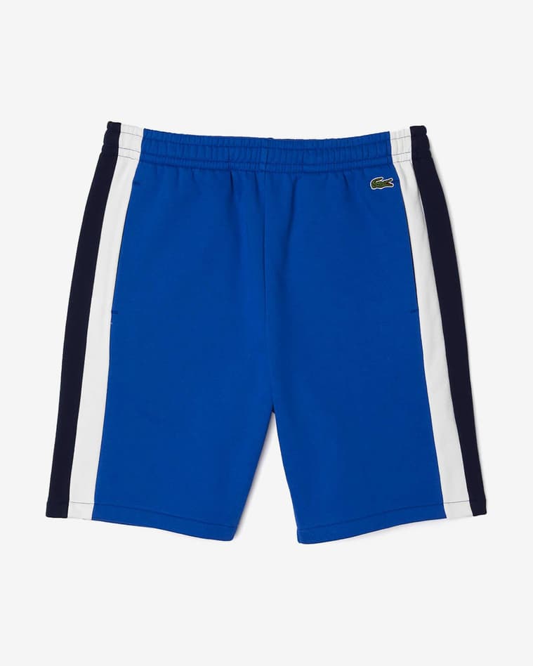 Pantalón corto Lacoste Color Block Felpa azul blanco - #1