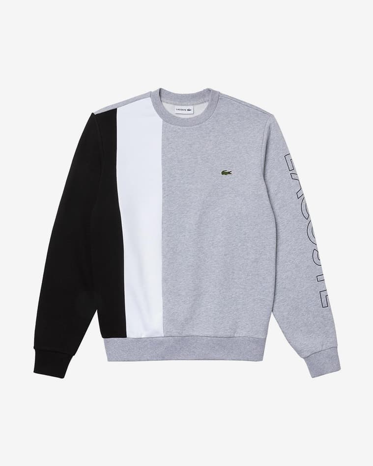 Sudadera Lacoste Color Block gris blanco negro - #1