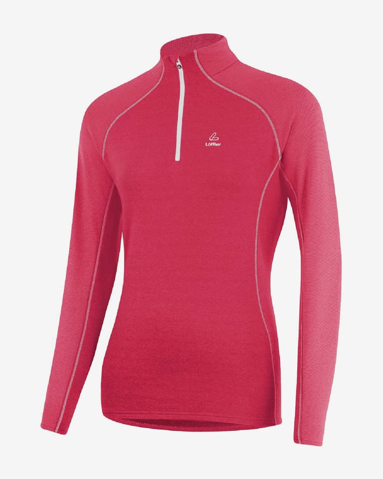 Camiseta interior Löffler Midlayer Fine Stripe Transtex manga larga rosa - #1