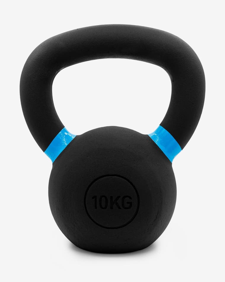 Kettlebell hierro Leffort 10 kg negro azul claro. - #1