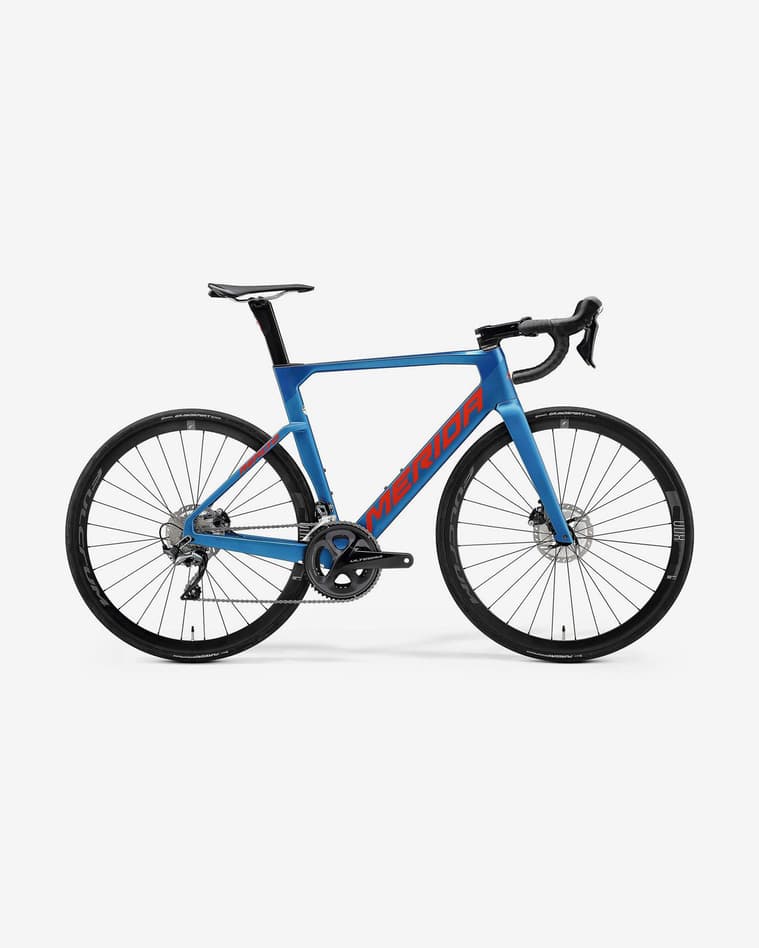 Bicicleta Carretera Merida Reacto 6000 azul detalle rojo - #1