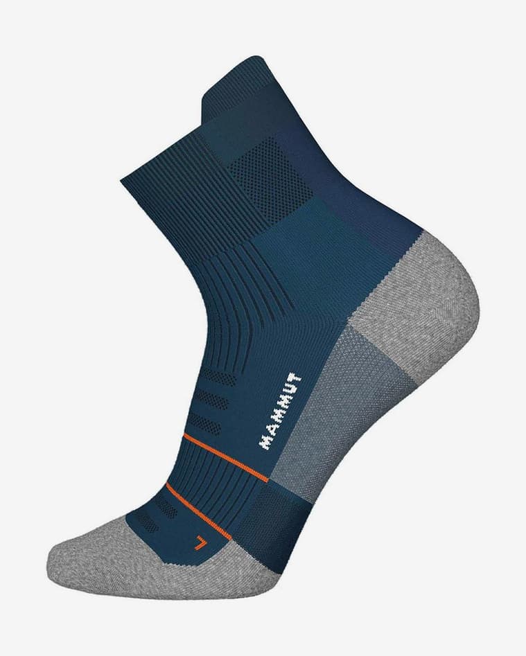 Calcetines Mammut Trail Running Lightweight Merino Quarter azul marino gris - #1