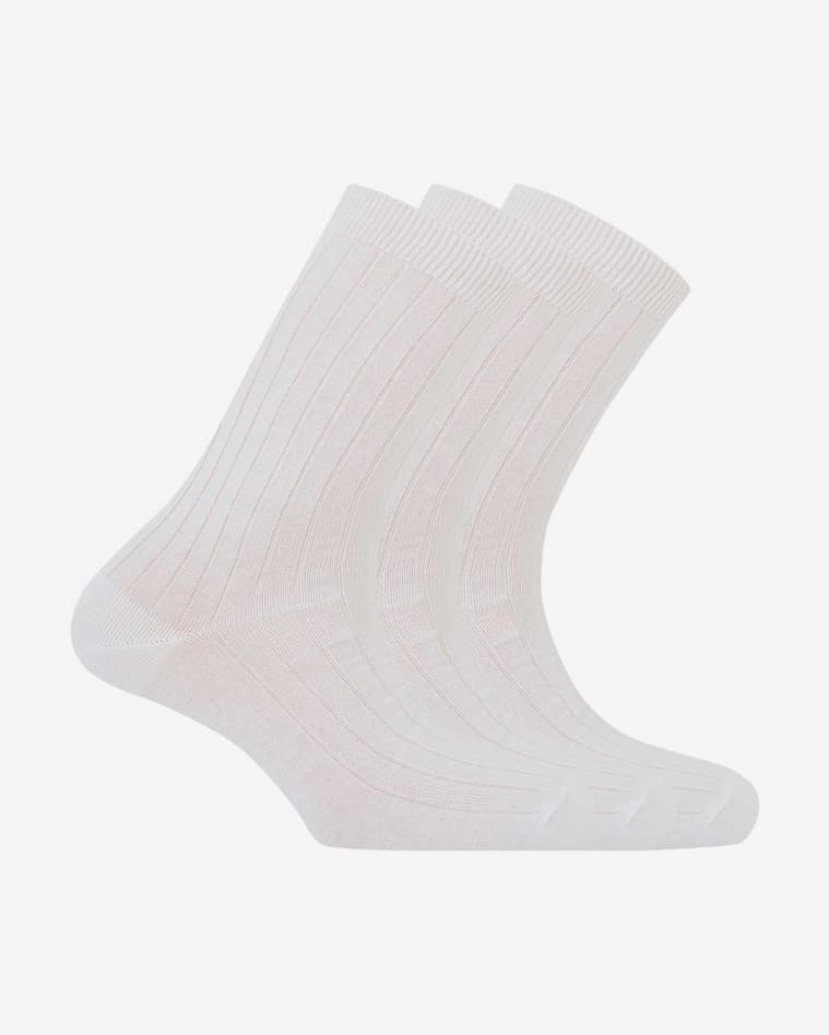 Calcetines Punto Blanco Canalé Basix blanco (3 pares) - #1