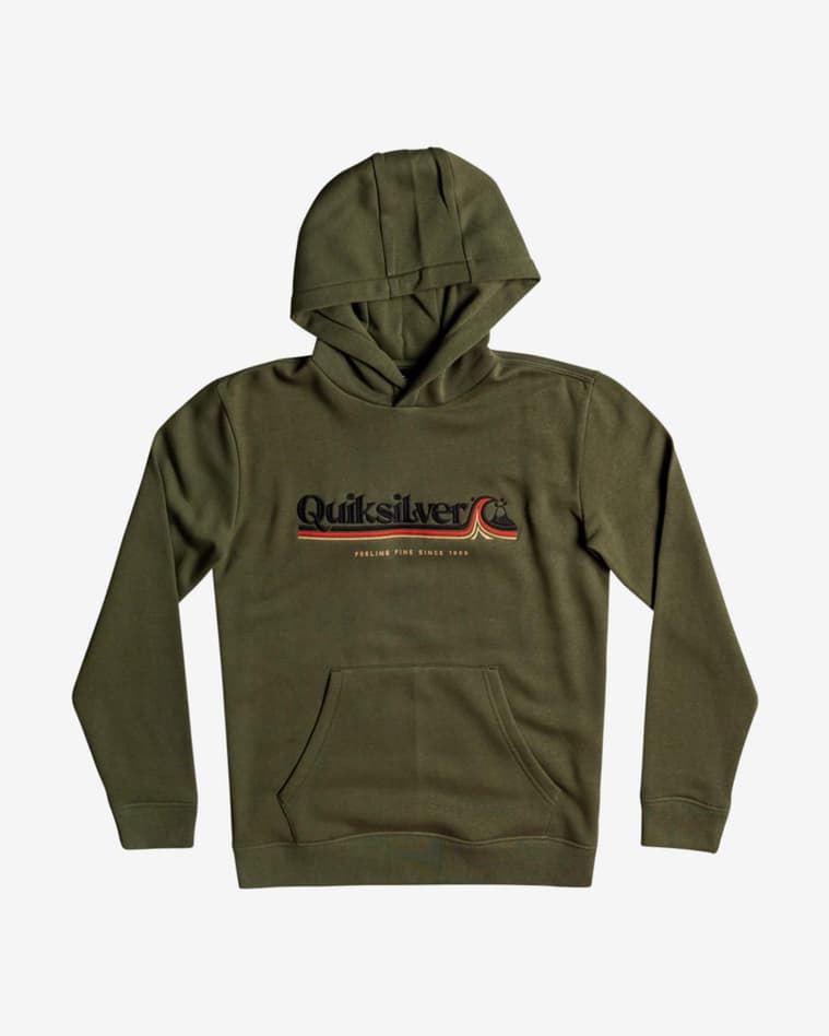 Sudadera con capucha Quiksilver All Lined Up verde infantil - #1