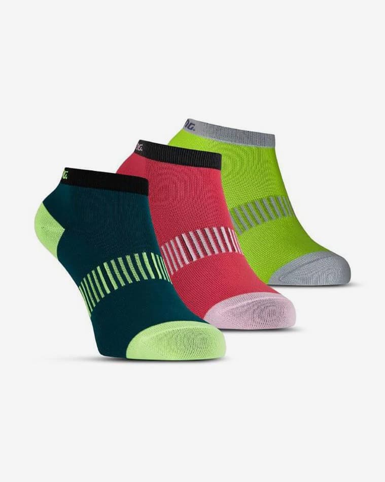 Calcetines Salming Performance Ancle verde rosa amarillo (3 pares) - #1