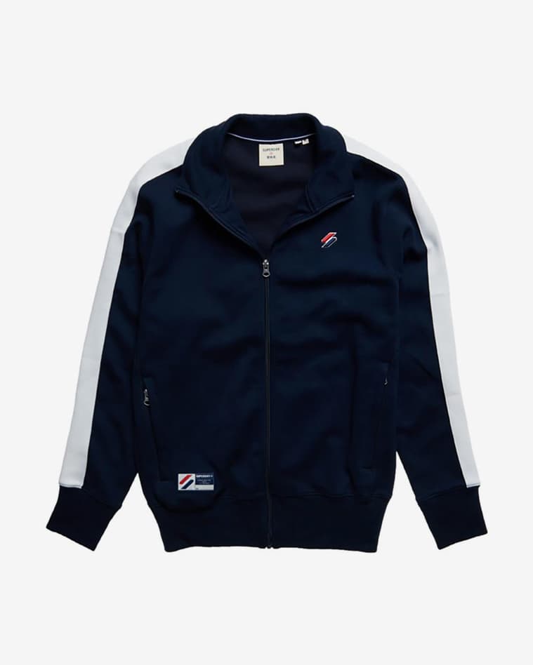 Sudadera Superdry Code Track Full Zip azul marino blanco - #1
