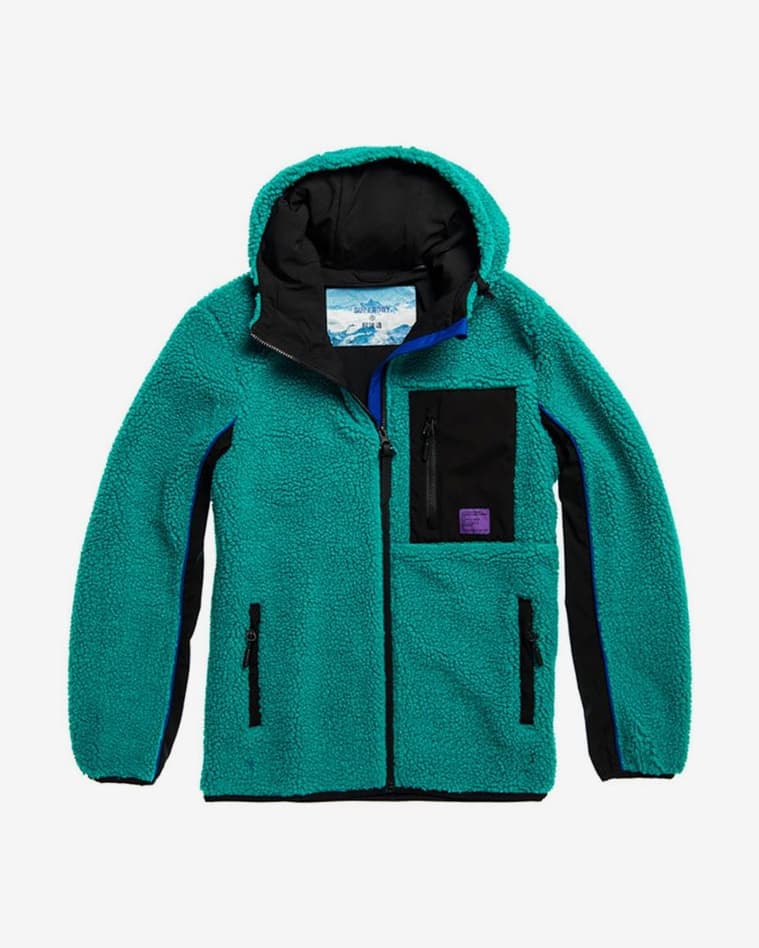 Forro polar Superdry Snow Alpine Sherpa Mid Layer azul - #1