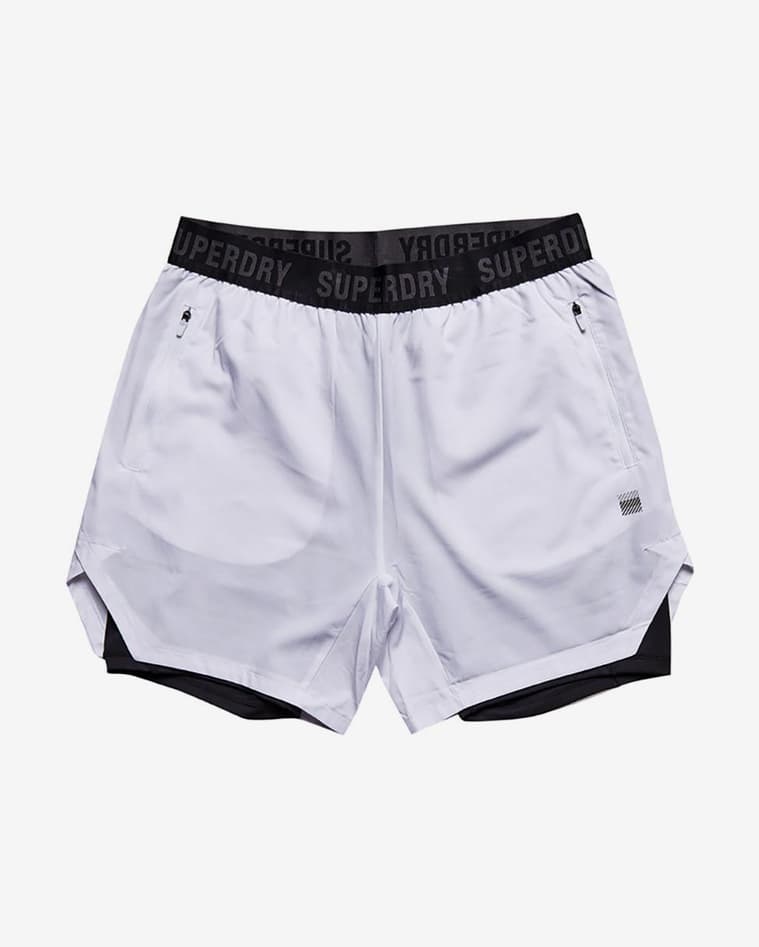 Pantalón corto Superdry Train Double Layer blanco negro - #1