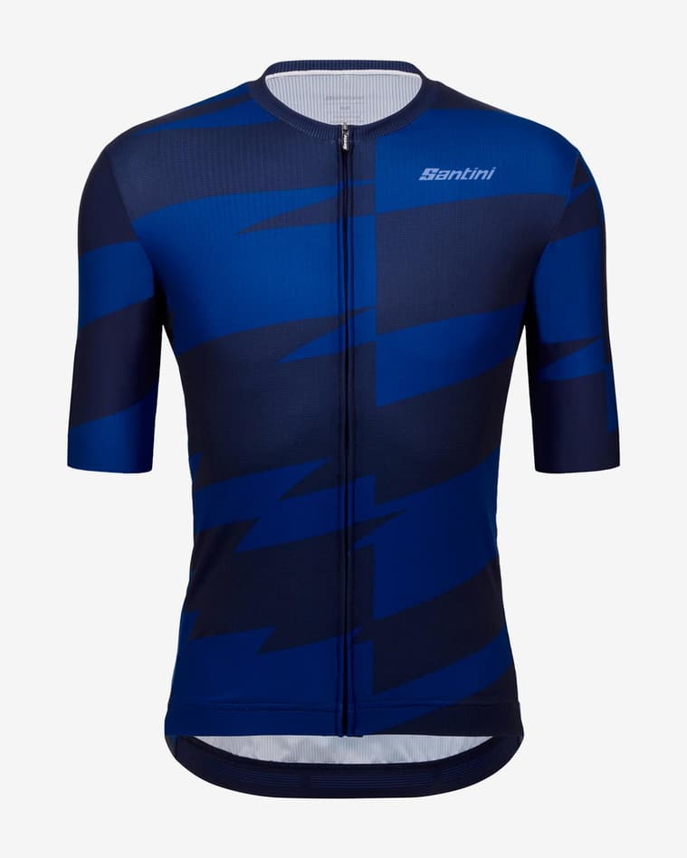 Santini Furia Smart cykeltrøje med korte ærmer i marineblå - Classic snit - #1