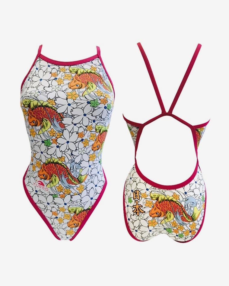 Maillot de bain Turbo Japan Vibes Revolution bande fine blanc femme - #1