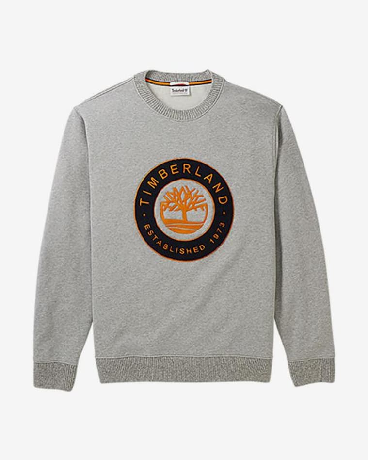 Sudadera Timberland Boucle Sherpa Crew gris negro naranja - #1