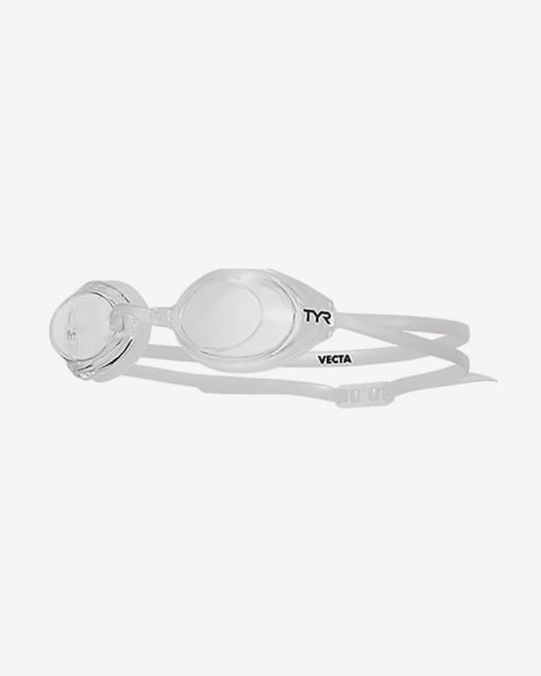 Gafas de natación TYR Vecta Racing blanco con lentes transparentes - #1