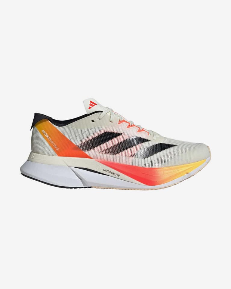 adidas ADIZERO ボストン１２　 ホワイト/オレンジ/ブラック adidas Adizero Boston 12 Running Shoes | Deporvillage