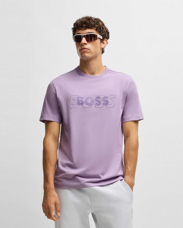 Tシャツ・カットソー BOSS Men T-shirt Lilac 50499334 594 BOSS Men T-shirt Lilac 50499334 594 (Hugo Boss/Tシャツ