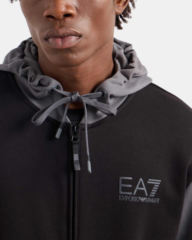 Hoodie with hood EA7 Athletic Colorblock Full Zip | Deporvillage