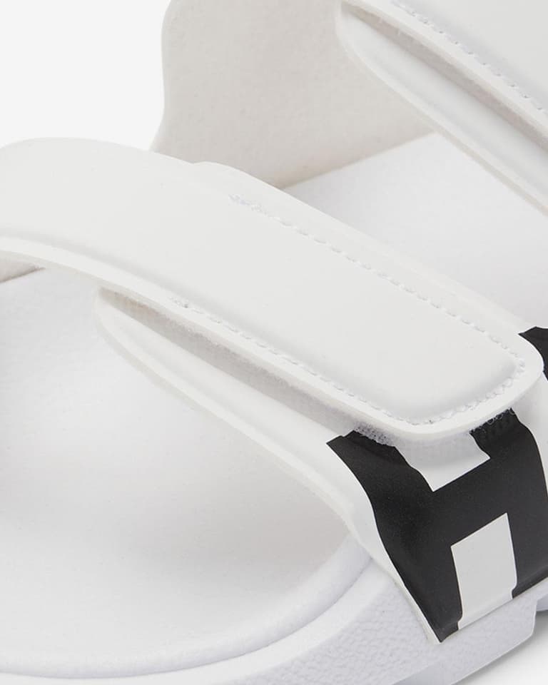 サンダル HUGO Men Sandals White 50542042 100 HUGO - Logo sandals with double touch-closure straps - White