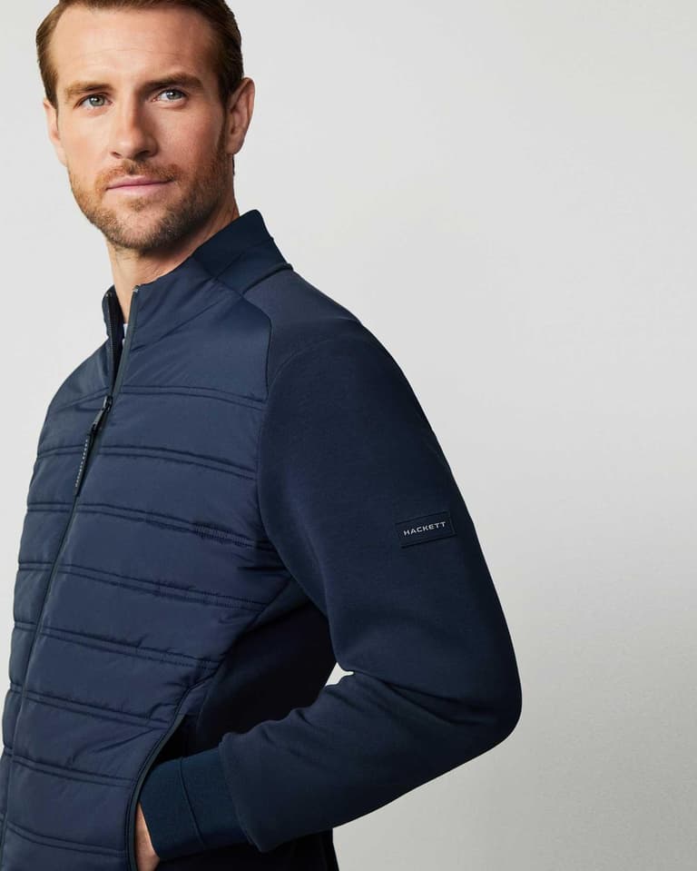 『TEN QUILTING JKT 44 NAVY』 Hackett Hybrid Quilt Jacket | Deporvillage