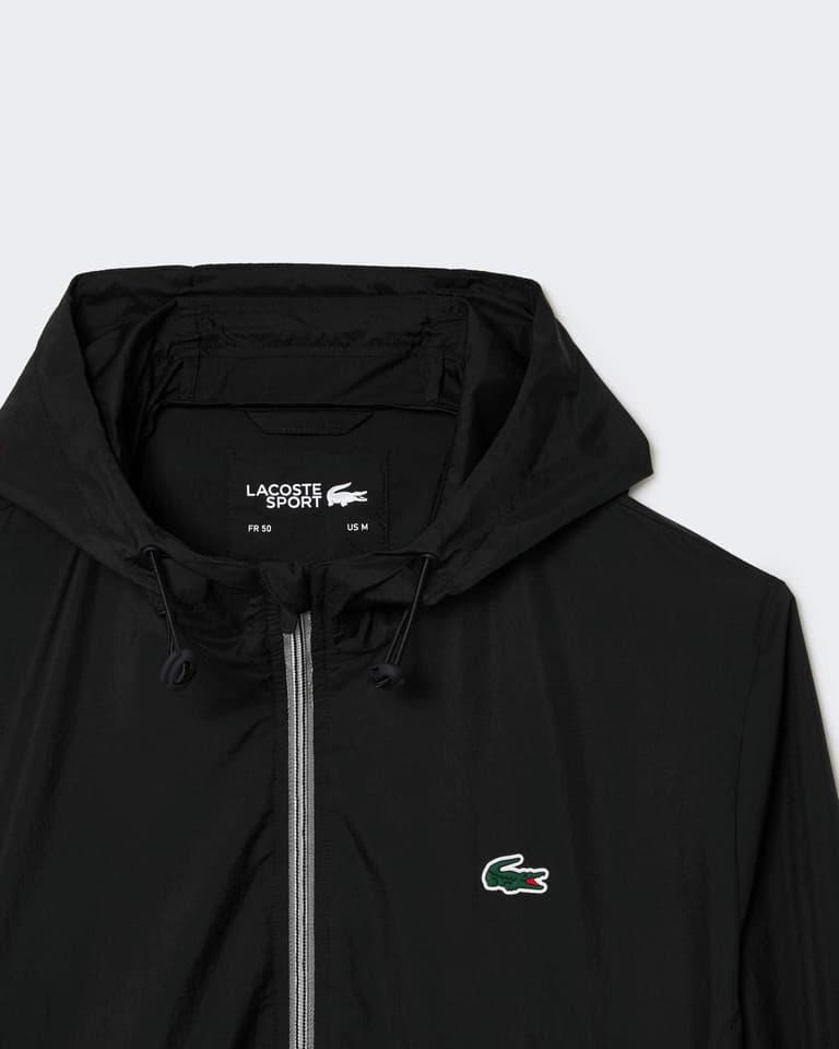LACOSTE SPORT ブラックジャケット US S/M Lacoste Men's Sport Zip-Up Track Jacket Lightweight