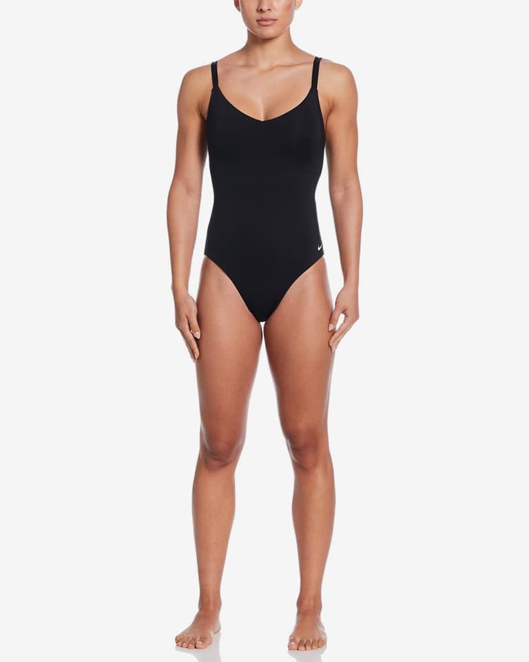 Nike Swim Essentials V-Neck One Piece Swimsuit Women