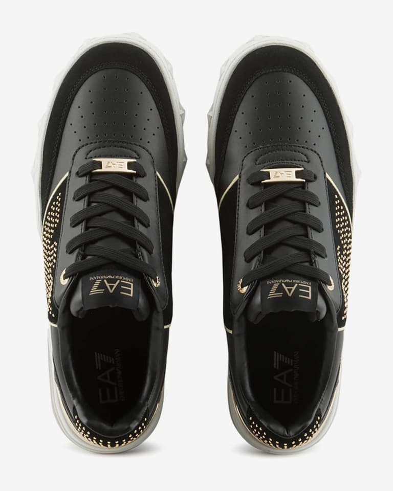 EA7 スター スニーカー ブラック＋ゴールド X8X121-XK359-M701 楽天市場】アルマーニ EMPORIO ARMANI EA7 スニーカー スター