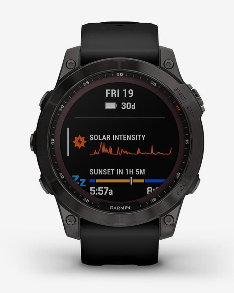 【中古】GARMIN FENIX7 Sapphire Dual Pow Garmin Fenix 7 Solar Sapphire Charcoal Grey with Black Strap