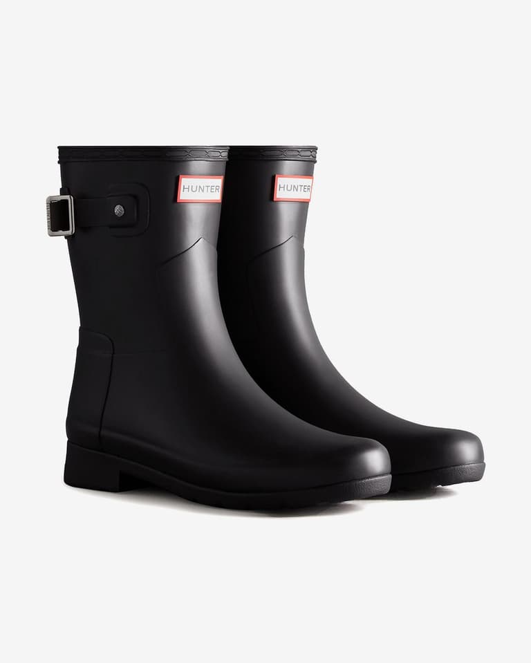 ☆HUNTER☆ WOMEN Original Short Rain Boots Black WFS1000RMAB Hunter Women's Original Short Rain Boots Black - Tip Top
