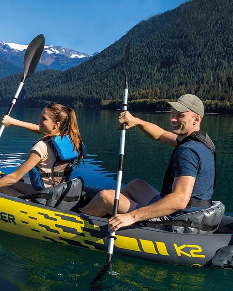 Intex Explorer K2 Inflatable Kayak Set | Deporvillage