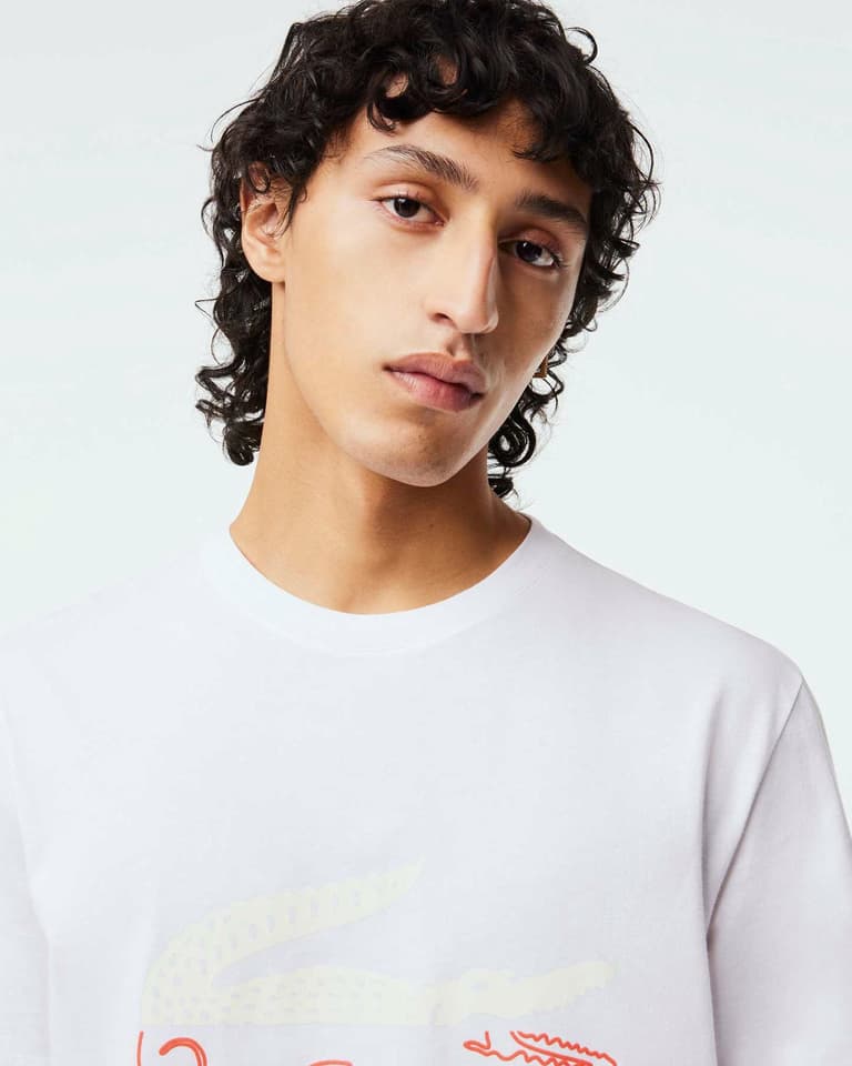 Lacoste Relaxed Crocodile Short Sleeve T-Shirt | Deporvillage