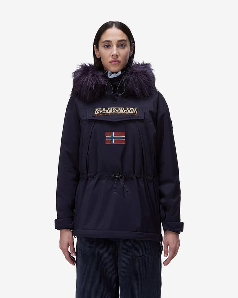 NAPAPIJRI レディース Mブルー ナパピリ SKI ダウン スノーウェア Skidoo Anorak Jacket | Anoraks | Napapijri GB