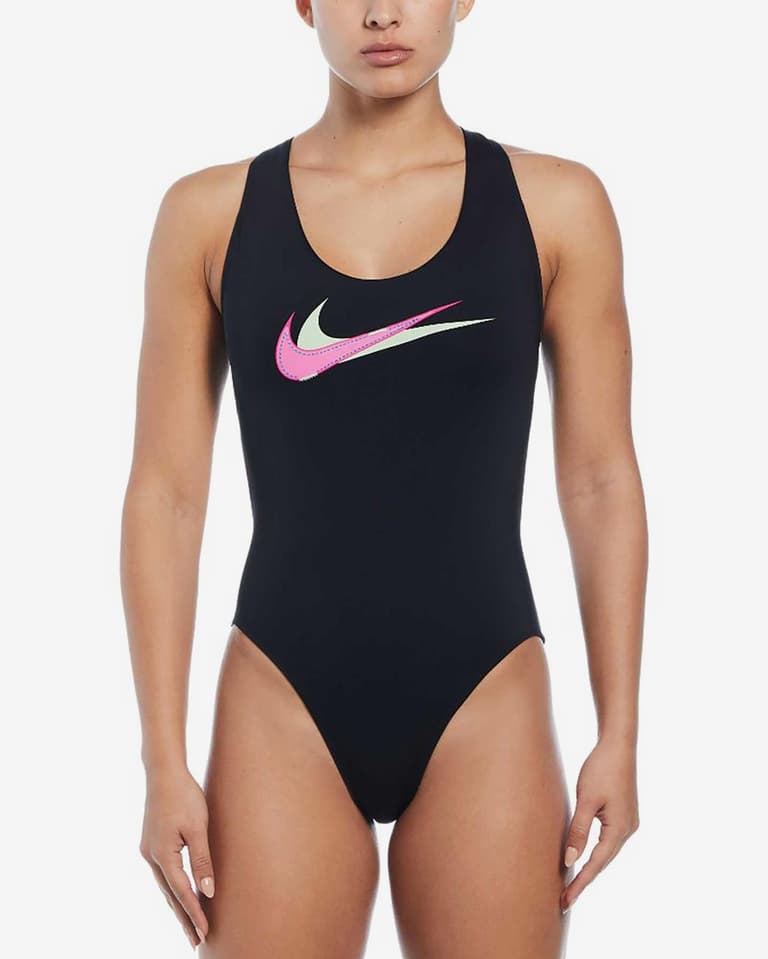 【NIKE SWIM】 Swimwear Icon Multi-Logo NESSC250 / 追跡付 NIKE Multi Logo U-Back One Piece Swimsuit WOMEN'S Size SMALL