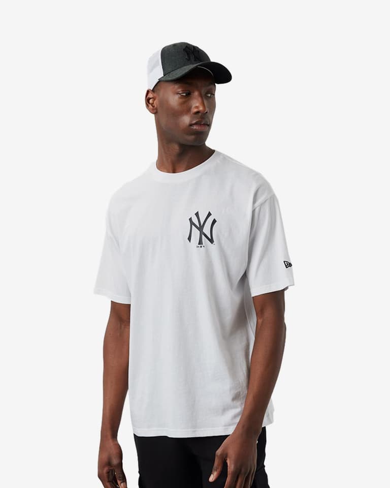 MLB■Big Logo Oversize Short Sleeve★送料込 MLB New York Yankees Big Logo Round Neck Short Sleeve Unisex