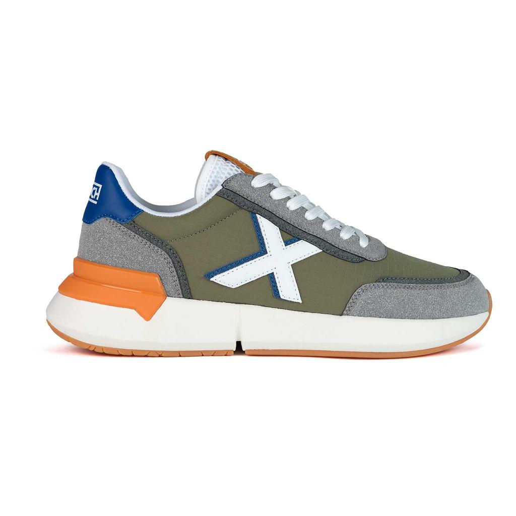 Zapatillas Munich Versus verde caqui gris naranja - 37