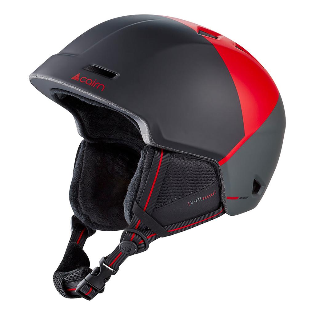 Casco Cairn Meteor gris oscuro rojo - 55-56
