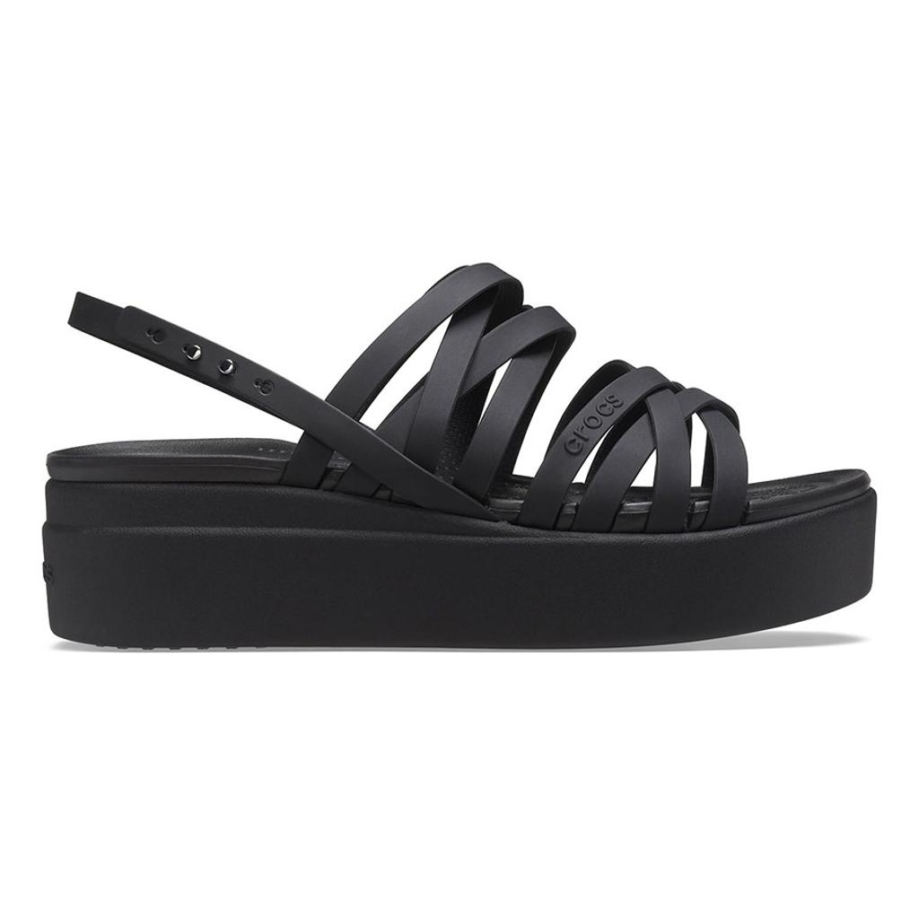 Sandalias Crocs Brooklyn Strappy Low Wedge negro mujer - 36-37