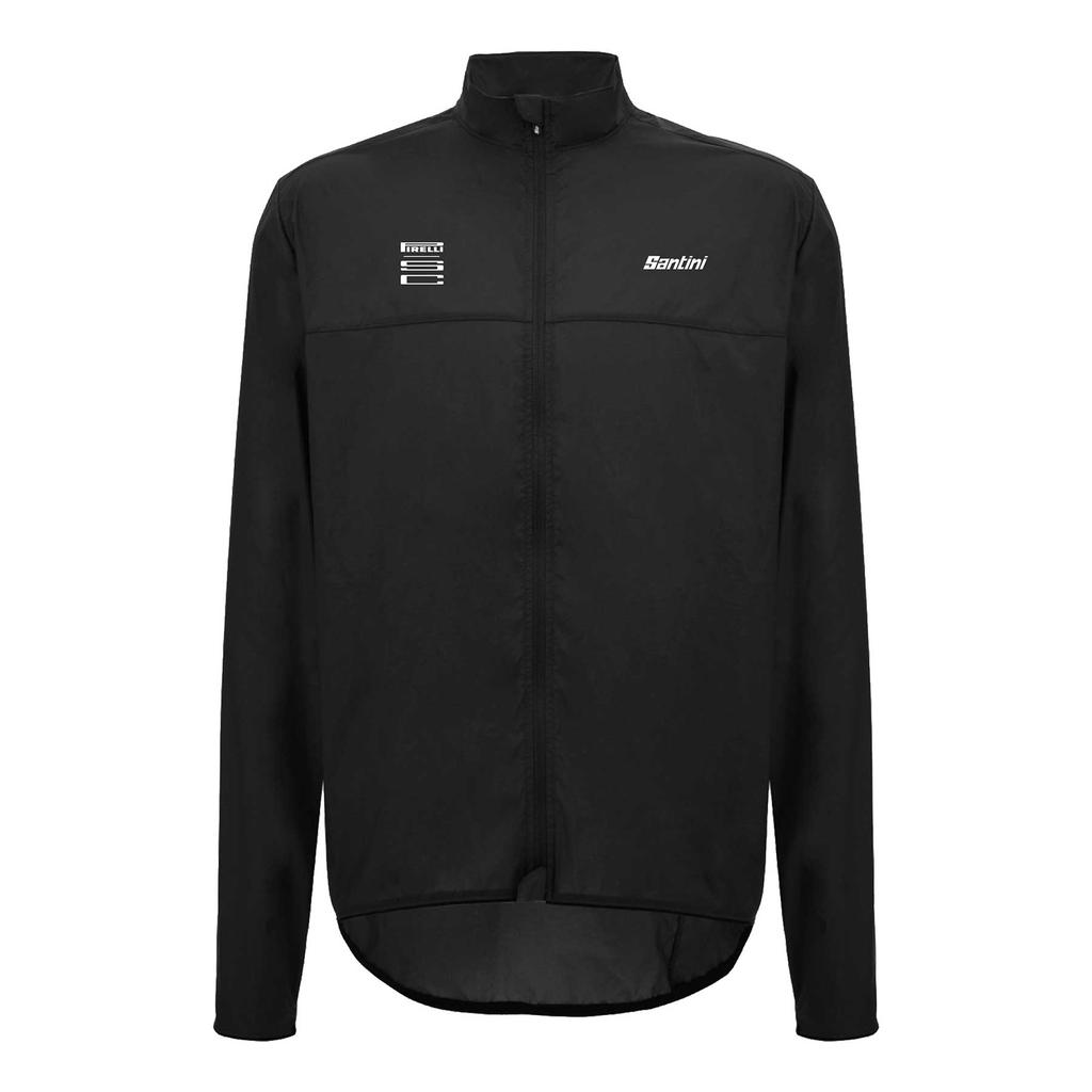 Chaqueta fina cortavientos Santini X Pirelli Sport Club negro - Corte Classic - S